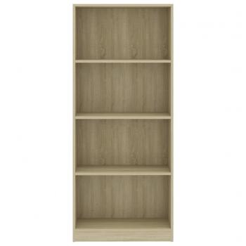 Bücherregal 4 Fächer Sonoma-Eiche 60x24x142 cm Holzwerkstoff