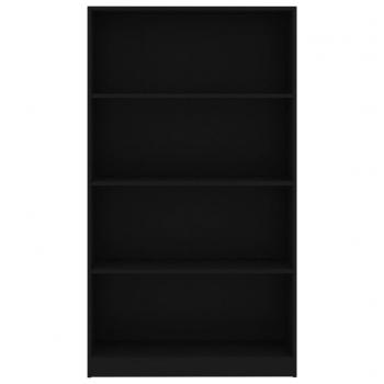 Bücherregal 4 Fächer Schwarz 80x24x142 cm Holzwerkstoff