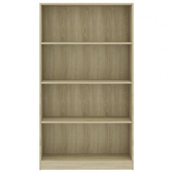 Bücherregal 4 Fächer Sonoma-Eiche 80x24x142 cm Holzwerkstoff