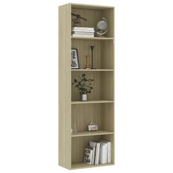 Bücherregal 5 Fächer Sonoma-Eiche 60x30x189 cm Holzwerkstoff