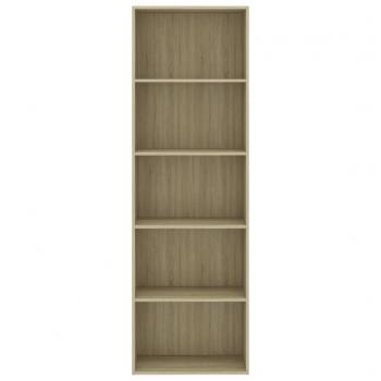 Bücherregal 5 Fächer Sonoma-Eiche 60x30x189 cm Holzwerkstoff