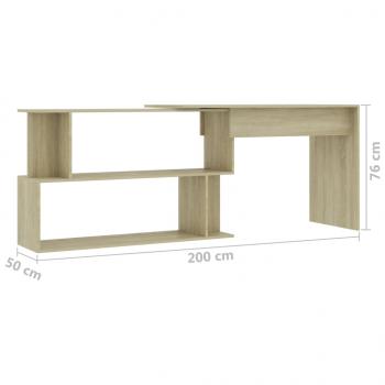 Eckschreibtisch Sonoma-Eiche 200x50x76 cm Holzwerkstoff