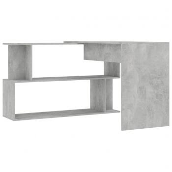 Eckschreibtisch Betongrau 200x50x76 cm Holzwerkstoff