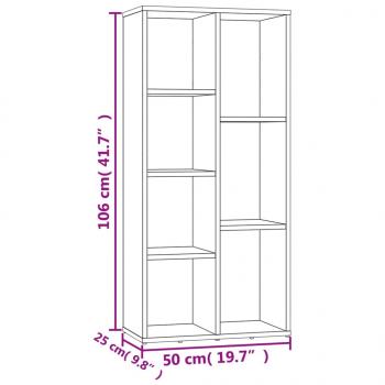 Bücherregal Betongrau 50x25x106 cm Holzwerkstoff