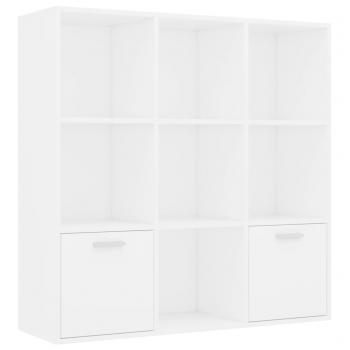 Bücherregal Weiß 98x30x98 cm Holzwerkstoff