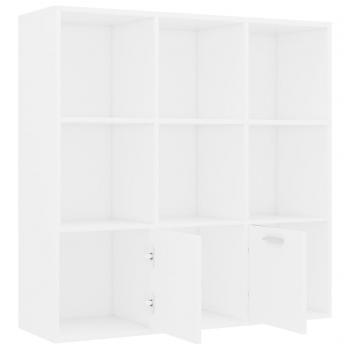 Bücherregal Weiß 98x30x98 cm Holzwerkstoff