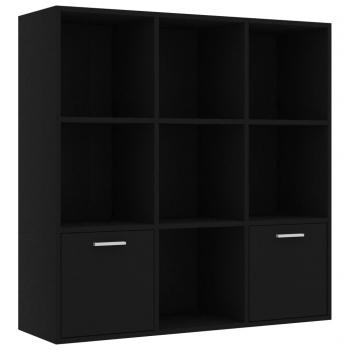 Bücherregal Schwarz 98x30x98 cm Holzwerkstoff