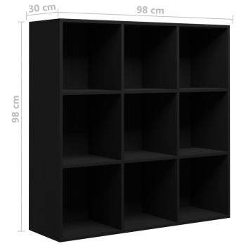 Bücherregal Schwarz 98x29x97,5 cm Holzwerkstoff