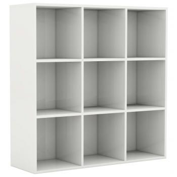 Bücherregal Hochglanz-Weiß 98x29x97,5 cm Holzwerkstoff