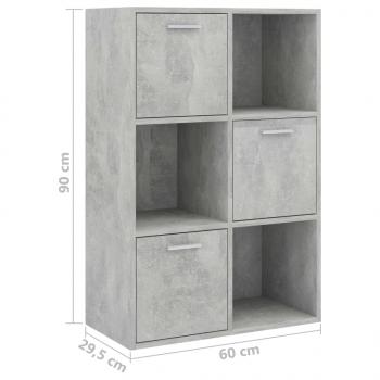 Lagerschrank Betongrau 60x29,5x90 cm Holzwerkstoff