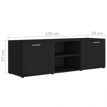 TV-Schrank Schwarz 120x34x37 cm Holzwerkstoff