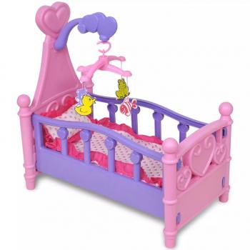 ARDEBO.de - Puppenbett Kinderspielzeug Rosa + Lila