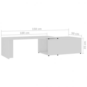 Couchtisch Weiß 150x50x35 cm Holzwerkstoff