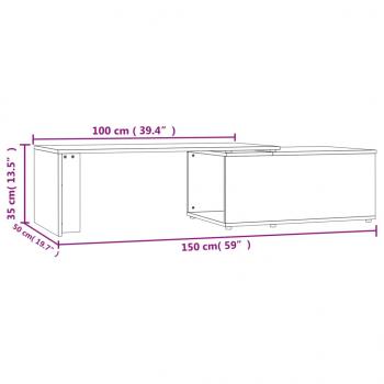 Couchtisch Sonoma-Eiche 150x50x35 cm Holzwerkstoff