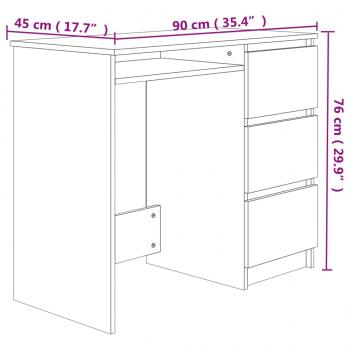 Schreibtisch Sonoma-Eiche 90x45x76 cm Holzwerkstoff