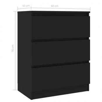 Sideboard Schwarz 60x35x76 cm Holzwerkstoff