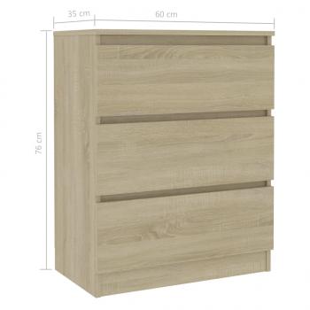 Sideboard Sonoma-Eiche 60x35x76 cm Holzwerkstoff