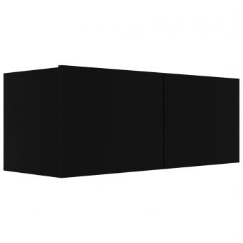 TV-Schrank Schwarz 80x30x30 cm Holzwerkstoff