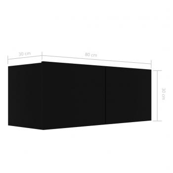 TV-Schrank Schwarz 80x30x30 cm Holzwerkstoff