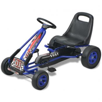 ARDEBO.de - Pedal Go-Kart mit verstellbarem Sitz Blau