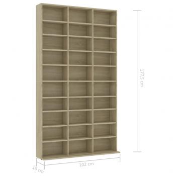 CD-Schrank Sonoma-Eiche 102x16x177,5 cm Holzwerkstoff