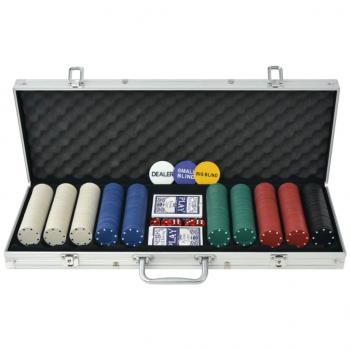 ARDEBO.de - Poker Set mit 500 Chips Aluminium