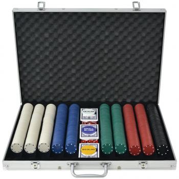 ARDEBO.de - Poker Set mit 1.000 Chips Aluminium