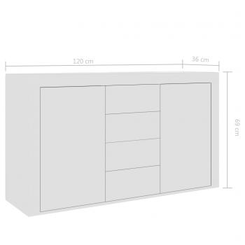 Sideboard Weiß 120×36×69 cm Holzwerkstoff