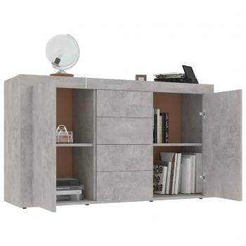 Sideboard Betongrau 120x36x69 cm Holzwerkstoff