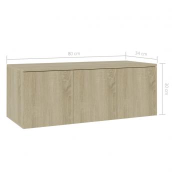 TV-Schrank Sonoma-Eiche 80x34x30 cm Holzwerkstoff