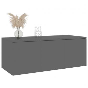 TV-Schrank Hochglanz-Grau 80x34x30 cm Holzwerkstoff