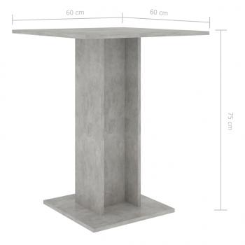 Bistrotisch Betongrau 60x60x75 cm Holzwerkstoff