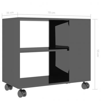 Beistelltisch Hochglanz-Schwarz 70x35x55 cm Holzwerkstoff