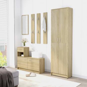 ARDEBO.de - Garderobenschrank Sonoma-Eiche 55x25x189 cm Holzwerkstoff