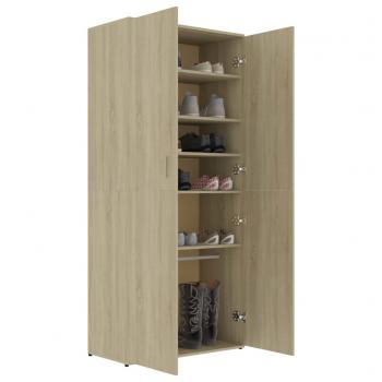 Schuhschrank Sonoma-Eiche 80x39x178 cm Holzwerkstoff