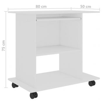 Schreibtisch Weiß 80x50x75 cm Holzwerkstoff