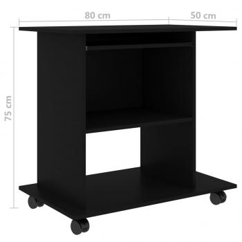 Schreibtisch Schwarz 80x50x75 cm Holzwerkstoff