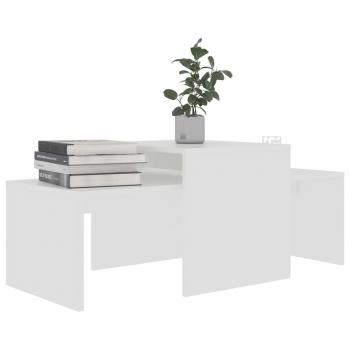 Couchtisch-Set Weiß 100x48x40 cm Holzwerkstoff