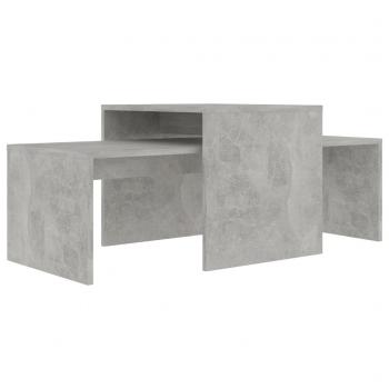 Couchtisch-Set Betongrau 100x48x40 cm Holzwerkstoff