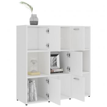 Bücherregal Weiß 90x30x90 cm Holzwerkstoff