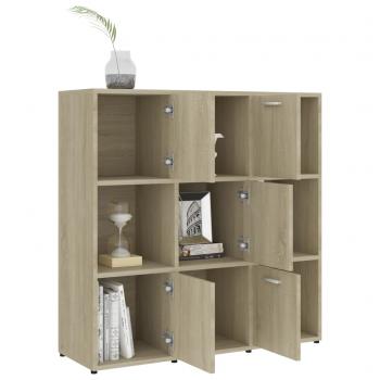 Bücherregal Sonoma-Eiche 90x30x90 cm Holzwerkstoff