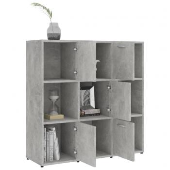 Bücherregal Betongrau 90x30x90 cm Holzwerkstoff