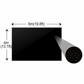 Treibende Pool Solarfolie rechtecking 6 x 4 m Pools, Schwarz