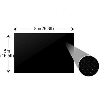 Treibende Pool Solarfolie rechtecking 8 x 5 m Pools, schwarz