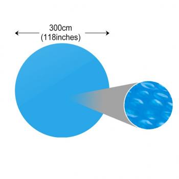 Treibende Runde PE Pool-Solarplane 300 cm Blau