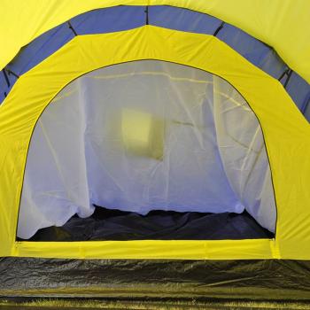 Camping-Zelt Stoff 9 Personen Blau und Gelb