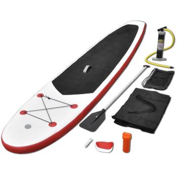 ARDEBO.de - Stand Up Paddle Board SUP Aufblasbar Rot und Weiß 