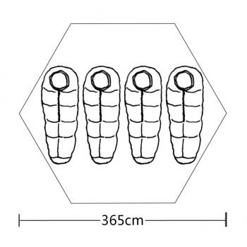 4-Personen-Zelt Grün