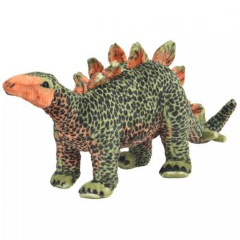 ARDEBO.de - Plüschtier Stegosaurus Stehend Plüsch Grün und Orange XXL