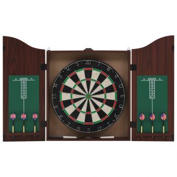 ARDEBO.de - Professionelles Dartboard Sisal mit Schrank und 6 Dartpfeilen